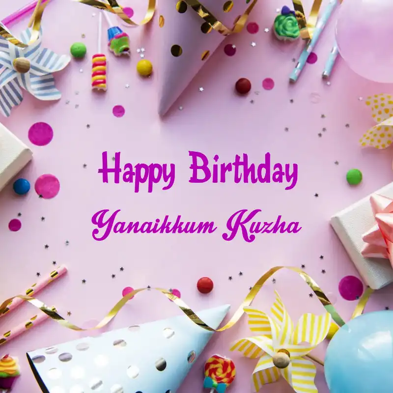 Happy Birthday Yanaikkum Kuzha Party Background Card